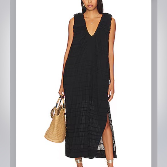 Free People Agatha Midi Dress in Black - Picture 7 of 7